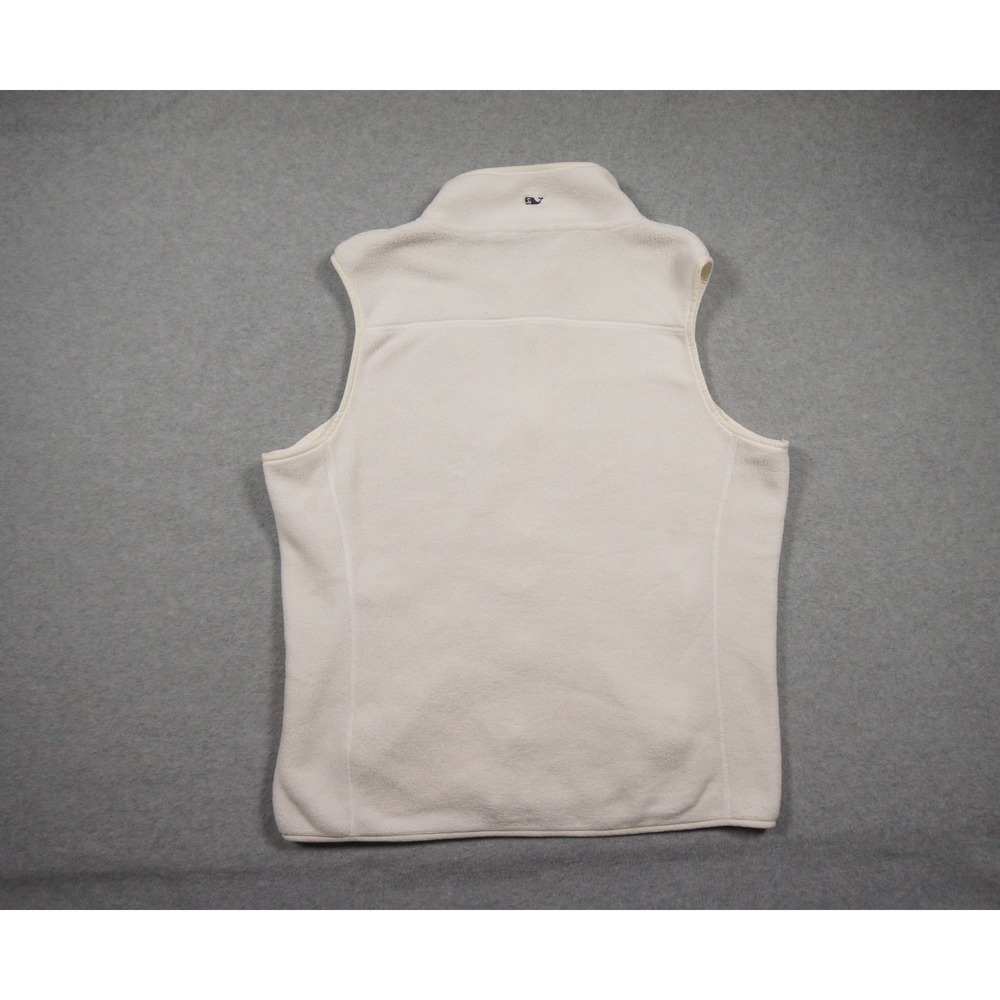 Vineyard Vines Jacket Womens Medium White Vest Fleece Full Zip Outdoors Ladies - Picture 6 of 13